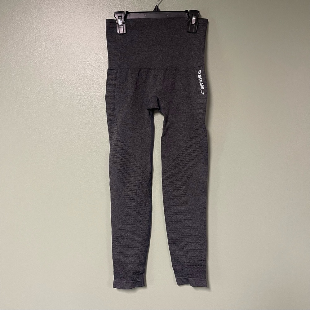 Gymshark High Waisted Seamless Leggings- Black Marl